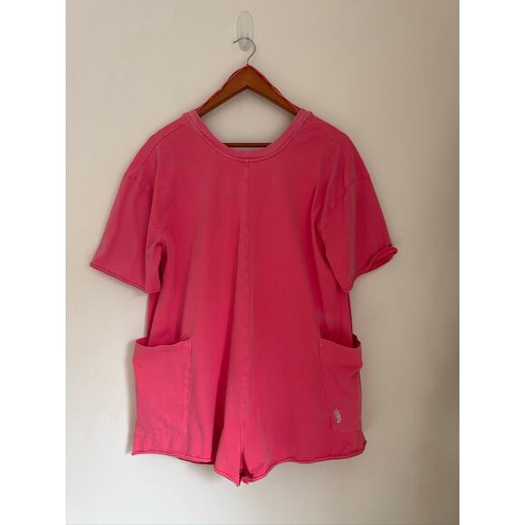 Free People Movement Hot Shot Romper in Hot Pink, XS - Picture 2 of 7